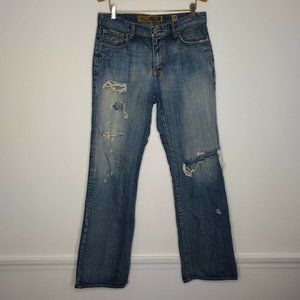 BKE Buckle Tyler Distressed Straight Bootcut Jeans Men's Size 34X33